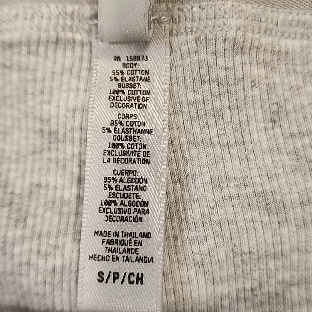 SKIMS Cotton Ribbed Boxer Heather Gray Women's size Small